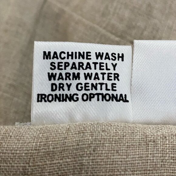 Q-4 Flax by Jeanne Engelhart 100% Linen Vintage Cream Maxi Dress Size M - Picture 12 of 14